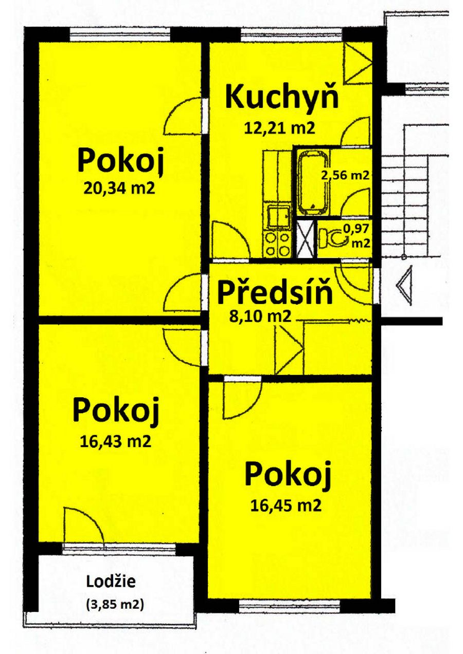 Byt 3+1/L, OV, Pod Lipou, Hořice, okr. Jičín - obrázek č.16